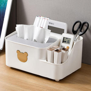 Многофункциональный пластиковый ящик для салфеток, для гостиной, офисный органайзер для хранения вещей, журнальный столик, держатель для пульта дистанционного управления, оптовая продажа - Product Image 5