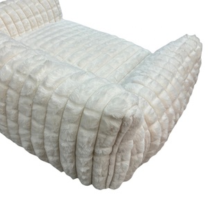 럭셔리 새로운 정형 외과 부드러운 보풀 플러시 메모리 폼 애완 동물 침대 빨 개 침대 미끄럼 방지 애완 동물 소파 - Product Image 3