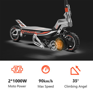 Patinete Eléctrico con Marco de Fibra de Carbono X, 4000W, 60V, Neumático de Carretera de 11 Pulgadas, Resistente al Agua, Velocidad de 56 mph, Patinete a Gasolina - Product Image 2