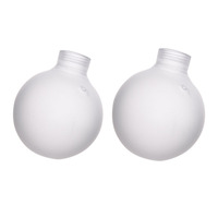 Abat-jour sphérique en verre soufflé à la main, sablé et givré, avec douille G9 pour applique murale et lampe de table