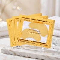 OEM ODM Patchs de masque pour les yeux en gel hydratant anti-âge au collagène doré pour les cernes, Patchs sous les yeux en or 24 carats