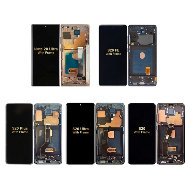 Factory Oem Mobile Phone LCD Touch Screen for Samsung Note 20 Ultra S20 S21 S22 S23 FE Plus Ultra With Frame Display Replacement