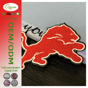 Parches bordados de material premium para ropa, parches bordados de chenilla con el logotipo del toro fuerte para decoración de ropa personalizada - Product Image 1