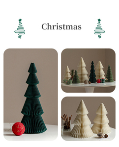 Nicro New Arrival Phân Hủy Sinh Học Lễ Hội Giáng Sinh Nguồn Cung Cấp Tùy Chỉnh Các Tông Giấy Tổ Ong Trang Trí Mini Cây Giáng Sinh - Product Image 6