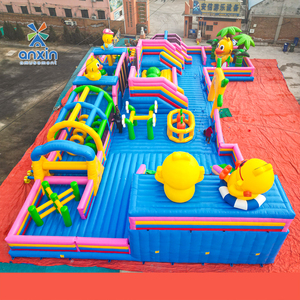 Prix d'usine, <span class=keywords><strong>parc</strong></span> d'attractions gonflable géant en PVC de 0,55 mm personnalisé pour enfants, qualité commerciale, ville de divertissement gonflable - Product Image 4