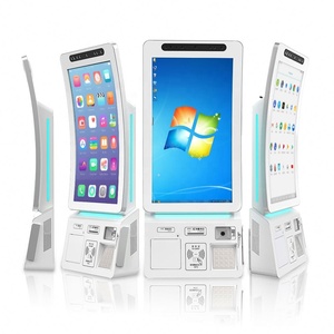 Digital Audio <b>Speaker</b> 23.6 Inch Curved Touch Screen Thermal Receipt Printer Queue Call Number Wall Mounted Payment Kiosk - Product Image 1