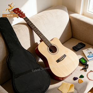 Vendita all'ingrosso calda 41 pollici Kit di chitarra acustica principiante prezzo a buon mercato tiglio corpo studente chitarra per la vendita - Product Image 2