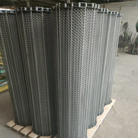 Bande transporteuse en maille d'acier inoxydable sur mesure, résistante aux hautes températures, antidérapante, robuste, pour séchage, levage et machines de convoyage