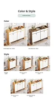 Meuble à chaussures en bois MDF de grande capacité, style nordique moderne, simple, pour entrée, balcon, salon, 11