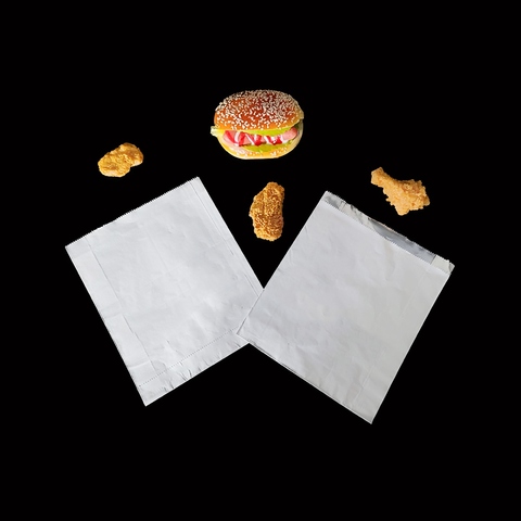 Bbq Printed Whited Paper Foil Lined Kebab Bag Oilproof Burger Bags