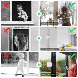 Sécurité Slide Placard Patio Portes Coulissantes <span class=keywords><strong>Porte</strong></span> En Verre Fenêtre Enfant Bébé Preuve Serrures De Sécurité Pour Enfants - Product Image 6