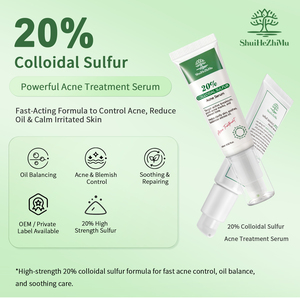 เซรั่ม<span class=keywords><strong>ลด</strong></span><span class=keywords><strong>สิว</strong></span>ผสมโคลลอยด์ซัลเฟอร์ 20% สำหรับ<span class=keywords><strong>สิว</strong></span>และรอยแดง ควบคุมความมัน <span class=keywords><strong>ลด</strong></span>รอยดำ สำหรับผิวเป็นสิวง่าย รับผลิตแบบ OEM/ODM - Product Image 2