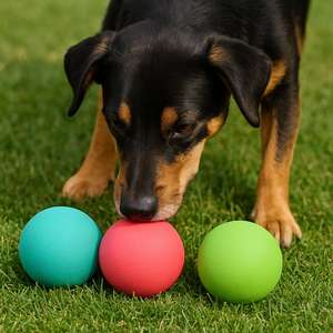 Giocattolo per Animali Yommy, Palla Interattiva 5cm 7cm per Cani e Gatti, 4 Colori, Regalo Sorpresa - Product Image 2