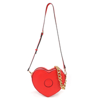 Sac à main en forme de cœur pour la Saint-Valentin, mini sac de luxe pour femme de marque célèbre, sac à bandoulière en cuir PU en forme de cœur