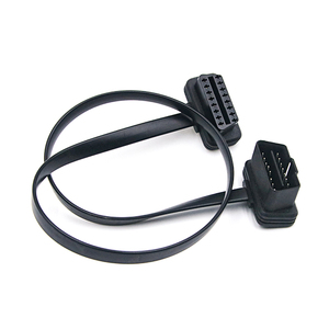 Düşük profil düz şerit OBD teşhis adaptör kablosu erkek kadın 16 <span class=keywords><strong>Pin</strong></span> J1962 OBDII sağ açı uzatma tel OBD kablo - Product Image 3