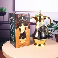 Termo de café árabe Cafetera 1000ml Frasco de café árabe Tetera aislada Tetera árabe Cafetera árabe Olla árabe 1000ml