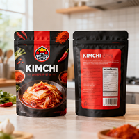 Sacs d'emballage alimentaire en aluminium personnalisés de 500 g, sacs d'emballage en nylon de qualité alimentaire, sac à kimchi avec fermeture éclair
