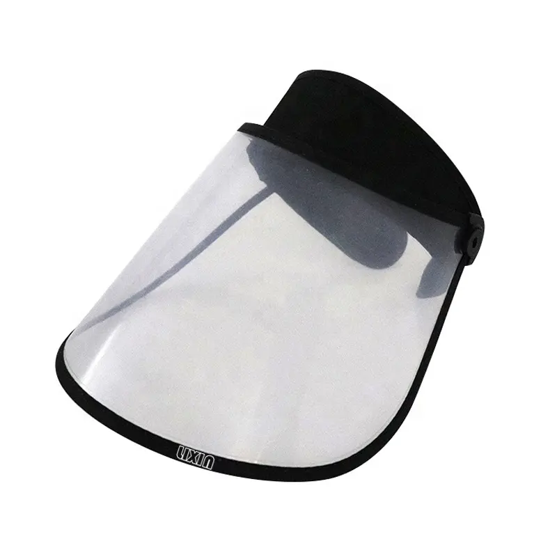 Perisai Lensa Bening Tanpa Kepala Topi Visor Matahari Perlindungan UV Transparan Topi PC Visor Plastik Pemasok Warna-warni Visor Matahari