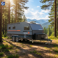 CAMPTRL Remorque de camping tout-terrain 4x4, caravane de voyage, véhicule de loisirs remorquable avec suspension indépendante