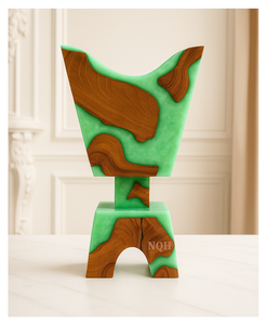 Quemador de Incienso Bakhoor de Madera de Pino y Resina Epoxi, Hecho a Mano, de Lujo, 2026 |   Incienso Árabe Premium Mubkhar para el Hogar, Diseño Personalizable para Regalo - Product Image 2