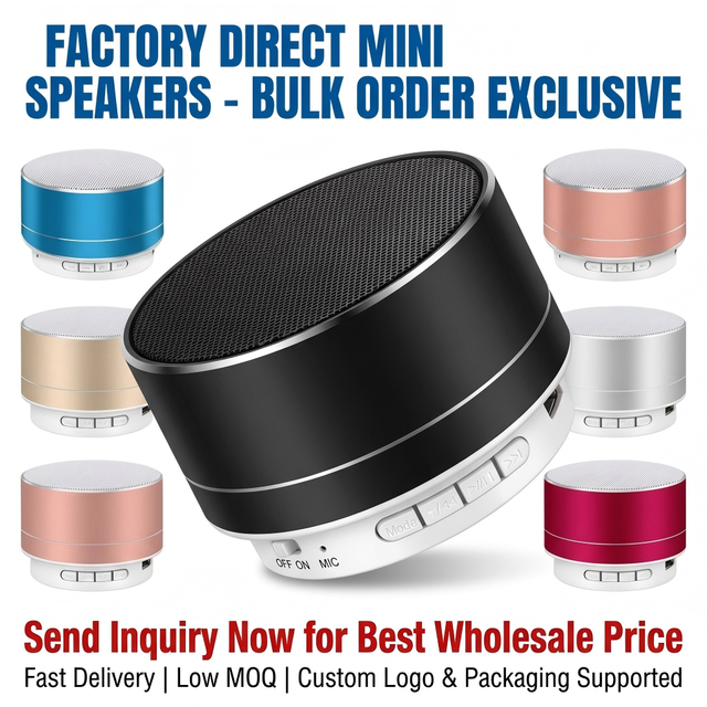 OEM/ODM Custom Logo Colorful Small Round Outdoor Mini Audio Party  Portable Wireless Speaker Radio Speaker