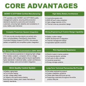 Batterie au lithium marine LiFePO4 CTS 36V 48V 314Ah pour bateau électrique et moteur de pêche à la traîne - Product Image 5