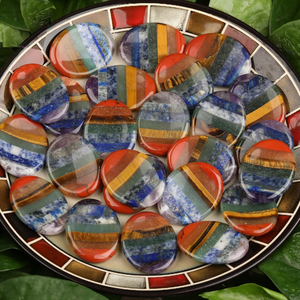 Pierre <span class=keywords><strong>de</strong></span> guérison naturelle <span class=keywords><strong>de</strong></span> haute qualité, 7 chakras, pierre précieuse <span class=keywords><strong>de</strong></span> pouce, énergie, soulagement <span class=keywords><strong>de</strong></span> <span class=keywords><strong>l</strong></span>'anxiété, thérapie, poche <span class=keywords><strong>de</strong></span> paume - Product Image 2