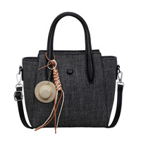 Sac fourre-tout seau portable d'été en PU et polyester de qualité supérieure, style vintage, pour femme, décontracté, avec fermeture éclair sur l'épaule