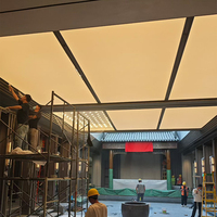 Panneau lumineux LED personnalisable en tissu rétroéclairé, forme ronde ou carrée, pour décoration de bureau, hall d'hôtel et affichage