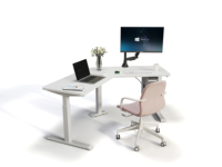 Bureau d'angle pour ordinateur, bureau de bureau électrique à hauteur réglable