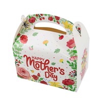 Panier-cadeau portable personnalisable pour offrir des biscuits de Noël, emballage en papier robuste avec gaufrage et laminage brillant et mat
