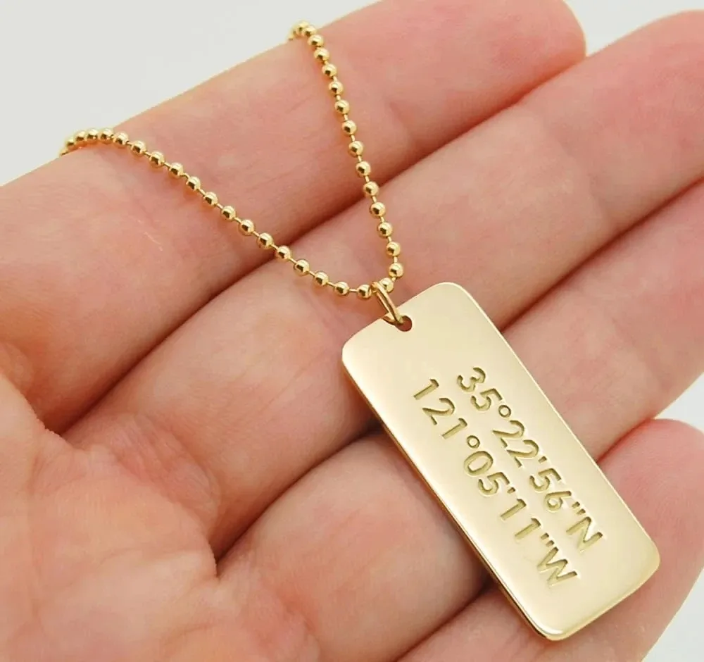 Wholesale design Stainless Steel Fashion 18K Gold filled Engraved Phrase Word Letter Necklaces DIY Letter Pendant Necklace