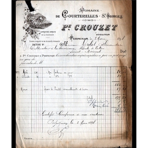 <span class=keywords><strong>PERPIGNAN</strong></span> (66) DOMAINE de COURTERELLES / VINOS "Viticulteur" en 1898 - Product Image 1