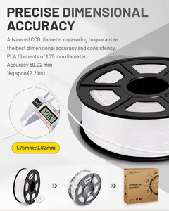 Colido 1.75mm PLA 3D máy in <span class=keywords><strong>Filament</strong></span>, độ chính xác +/-0.02mm, khả năng tương thích fdm phổ quát, màu trắng (1 Gói) - Product Image 4