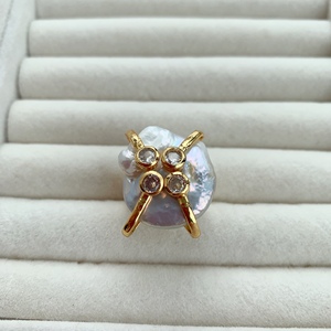 LS-B3871 Thời Trang CZ <span class=keywords><strong>Micro</strong></span> <span class=keywords><strong>Pave</strong></span> Vòng 18K Vàng Mạ Nhẫn Ngọc Trai Pha Lê Vòng Cho Phụ Nữ Và Cô Gái Trong Cuộc Sống Hàng Ngày - Product Image 5