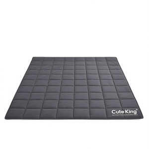ผ้าห่มถ่วงน้ำหนัก CuteKing ผลิตจากโพลีเอสเตอร์ 100% แบบเย็บติดกัน สีเทา บรรจุเม็ดพลาสติกหนัก ใช้ได้ทุกฤดู สไตล์เรียบง่ายสำหรับใช้ในบ้าน - Product Image 1