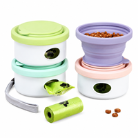 Bouteille d'eau pliable en silicone 550 ml pour animaux de compagnie, anti-fuite, distributeur d'eau pour chien et chat, bol, étanche, logo personnalisé, utilisation en voyage