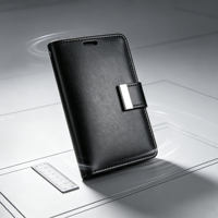 Étui de téléphone en cuir Goosepry Original Rich Diary Wallet pour iPhone Duo avec de nombreux porte-cartes, couverture magnétique de luxe