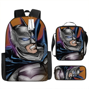 Sac à dos personnalisé <span class=keywords><strong>Marvel</strong></span> Bat Man sac à bandoulière étanche porte-crayon grande capacité Oxford costume trois pièces pour enfants <span class=keywords><strong>cartable</strong></span> - Product Image 4