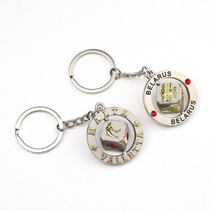 Llaveros Giratorios Personalizados de Metal, Aleación de Zinc, Diseño Sueco 3D, Recuerdo, Llavero con Dado Giratorio - Product Image 2