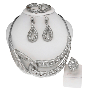 Yulaili-collar <span class=keywords><strong>de</strong></span> plata <span class=keywords><strong>de</strong></span> arabia Saudita chapado en oro <span class=keywords><strong>de</strong></span> 24 quilates, joyería <span class=keywords><strong>de</strong></span> diseño simple, color plateado, brasileño, gran oferta, <span class=keywords><strong>2022</strong></span> - Product Image 2