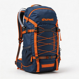 <span class=keywords><strong>Sac</strong></span> à <span class=keywords><strong>dos</strong></span> de randonnée professionnel personnalisé Shunwei <span class=keywords><strong>bleu</strong></span> <span class=keywords><strong>marine</strong></span> et orange compatible avec les systèmes d'hydratation - Product Image 1