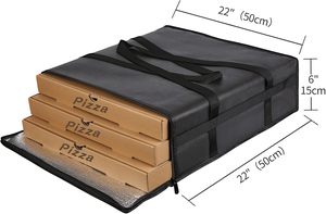 Bolsa de transporte térmica de pizza impermeable de poliéster reutilizable con logotipo personalizado bolsa de entrega de enfriador de pizza informal portátil para restaurante - Product Image 5