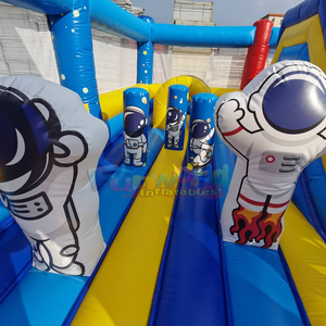 Castillo inflable comercial para fiestas infantiles con tobogán y zona de saltos, castillo hinchable espacial. - Product Image 2