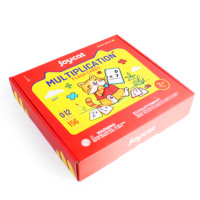 Ensemble de cartes de poche colorées portables pour enfants pour boîte de rangement d'enseignement de multiplication éducative avec jeu de société d'apprentissage