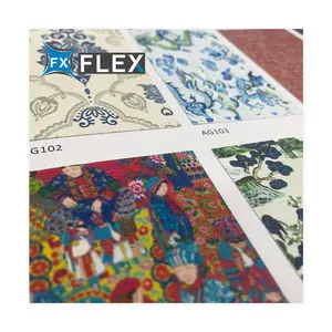 FLFX بالجملة طباعة زهرة ورق الحائط النسيج ورق الحائط الطبيعي