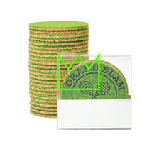 Dessous de verre de Golf en liège naturel personnalisé, dessous de verre pour boisson de guérison, en gazon, décoration pour la maison, cadeau d'anniversaire, mariage