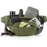 Sac de taille tactique EDC, sac banane imperméable, poche de ceinture Molle pour l'extérieur