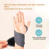 Masseur de poignet intelligent portable, 3 niveaux de vibration, 5 niveaux de chauffage, appareil de soin des mains électrique alimenté par batterie avec écran LED