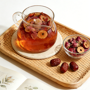 Teh Herbal Bunga Buah Alami Tanpa Kafein, Teh Mawar Goji Longan, Minuman Vitalitas Harian, Kemasan Satu Porsi - Product Image 5